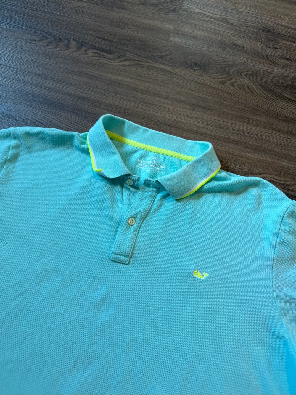 Vineyard Vines Polo Shirt Mens XL Mint Green Short Sleeve Edgartown Casual Soft